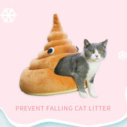 Cute poop cat litter